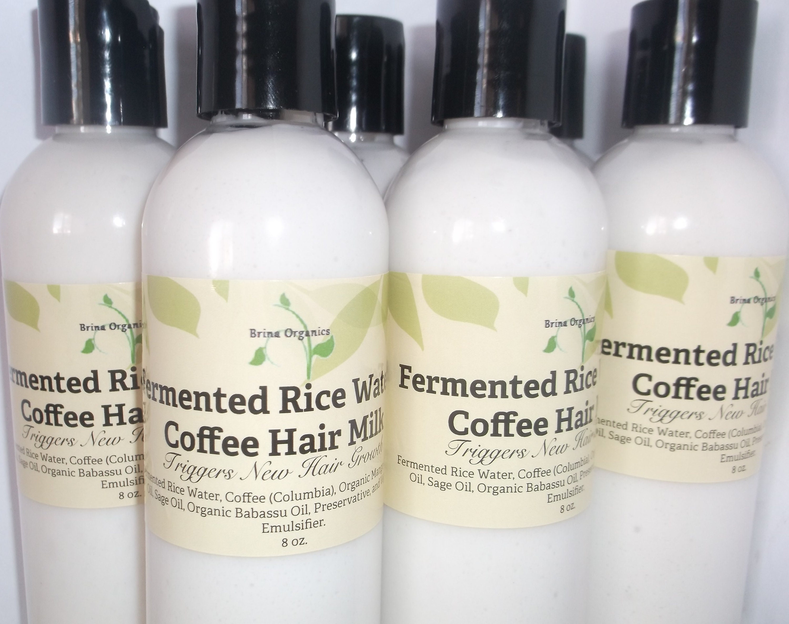 Fermented Rice Water & Coffee Hair Milk 8 oz. Triggers New Etsy