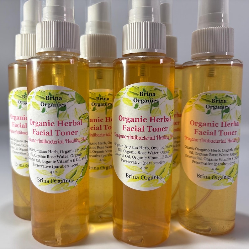 Herbal Facial Toner, Smaller Pores Skin Care, Brina Organics