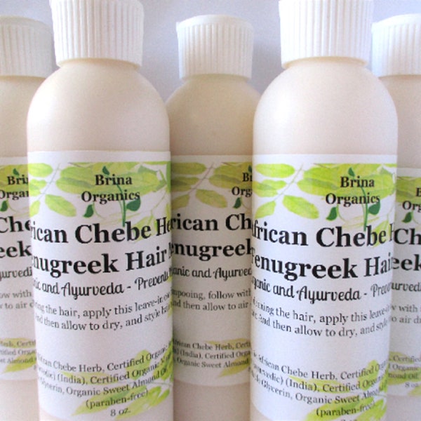 African Chebe Herb & Fenugreek Leave-in Hair Milk, Anti-Breakage, Natural Conditioner, Brina Organics