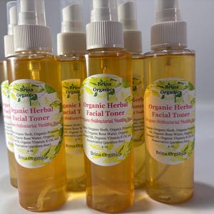 Herbal Facial Toner, Smaller Pores Skin Care, Brina Organics
