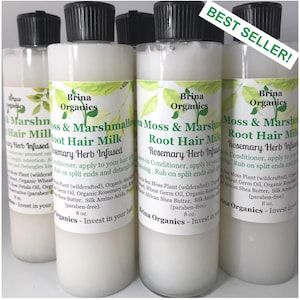 Sea Moss & Marshmallow Root Herbal Leave-in Hair Milk/Conditioner 8 oz. or 16 oz., Natural Conditioner, BESTSELLER, Brina Organics