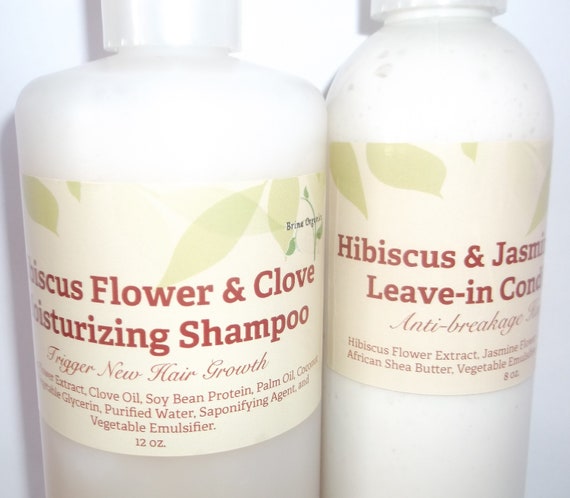 Hibiscus Hair Care Bundle Herbal Shampoo Hair Milk Etsy