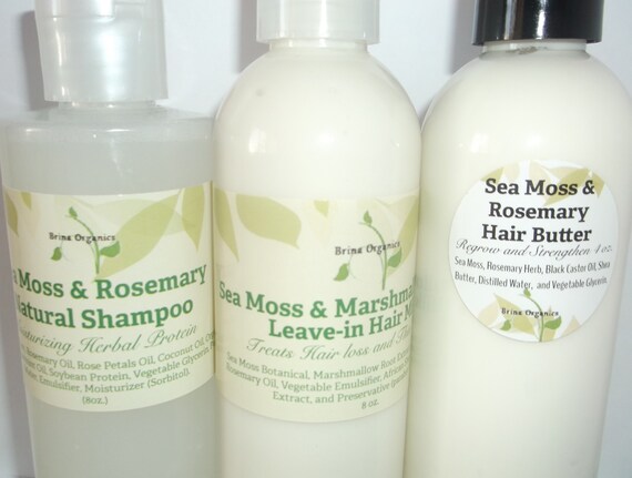 Sea Moss Hair Care Line Bundle 3 Step Natural Hair System Etsy