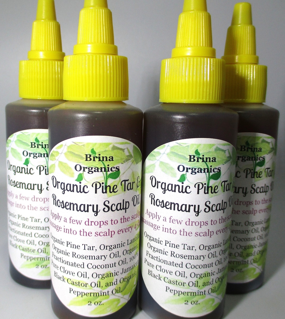 Pine Tar & Rosemary Scalp Oil 2 Oz. or 4 Oz.,, Jamaican Black Castor