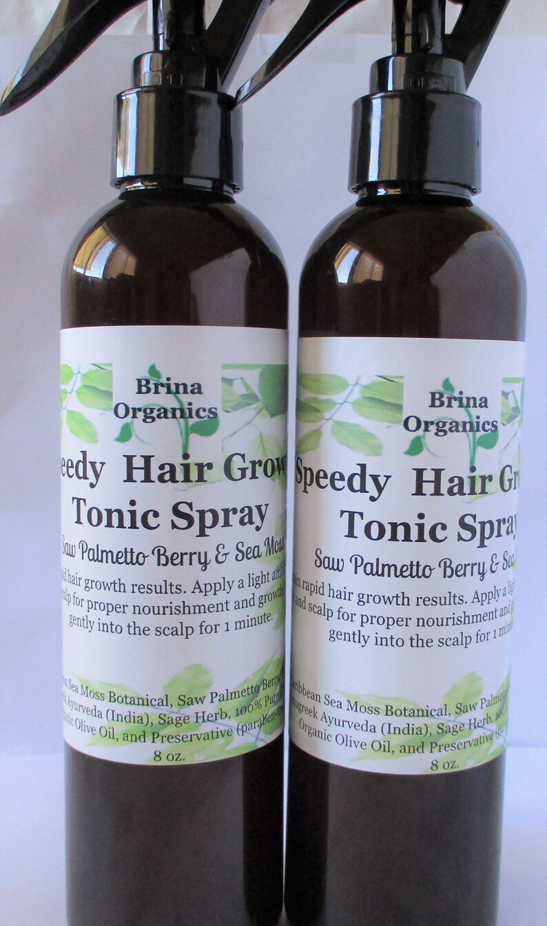 Speedy Hair Growth Tonic Spray Saw Palmetto Berry & Sea Moss Etsy