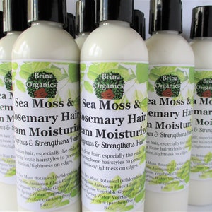 Sea Moss & Rosemary Hair Cream Moisturizer 4 oz., 8 oz., or 16 oz., BESTSELLER, Natural Hair Product, Brina Organics