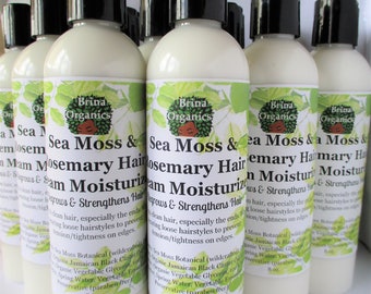 Sea Moss & Rosemary Hair Cream Moisturizer 4 oz., 8 oz., or 16 oz., BESTSELLER, Natural Hair Product, Brina Organics