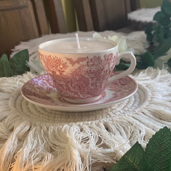Tea Cup Candles Etsy