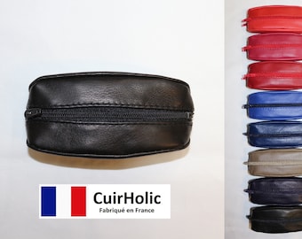 Porte Monnaie Grain de Café - Porte Clé - Porte Billet - Cuir d'Agneau Véritable - Homme - Femme