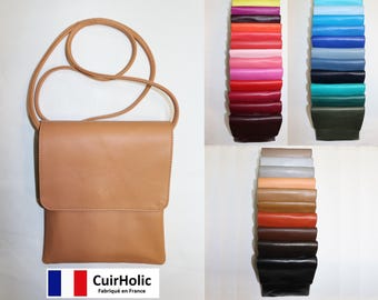 Pochette Bandoulière en Cuir d'Agneau Véritable L