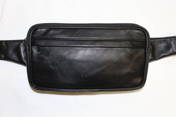Leren heuptasje fanny pack zwart kopen