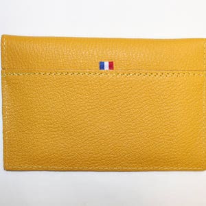 Porte Papiers Enveloppe en Cuir de Chèvre Véritable Taille M image 5