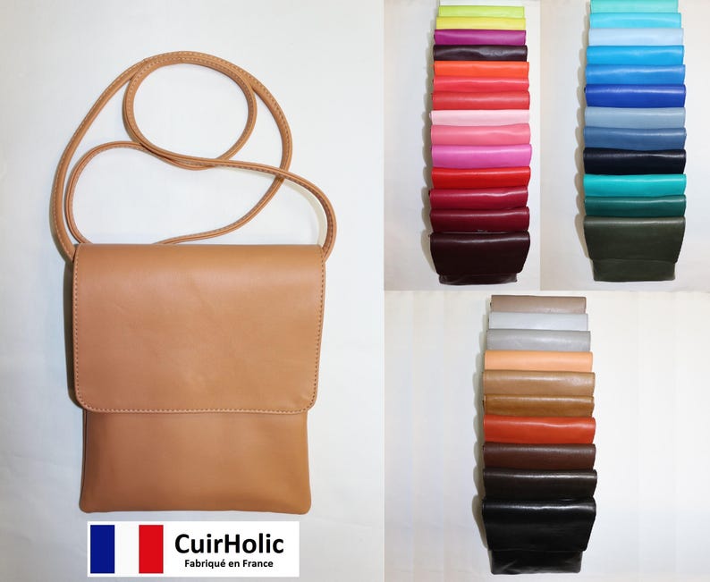 Pochette Bandoulière en Cuir d'Agneau Véritable L image 1