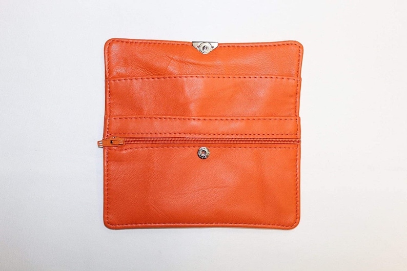 English Genuine Lambskin Leather Purse M image 4