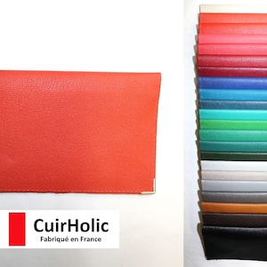 Porte Chéquier - Cuir de Chèvre Véritable- Homme - Femme