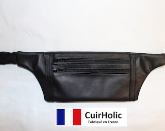 Pouch banana Watson genuine leather men S Black