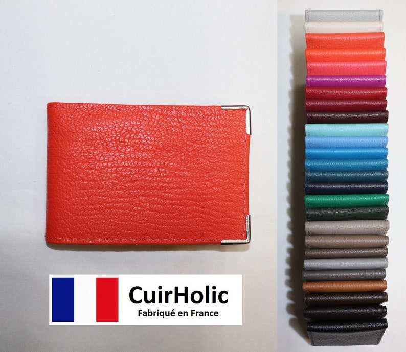 Italian Card Holder in Genuine Goat Leather M image 1
