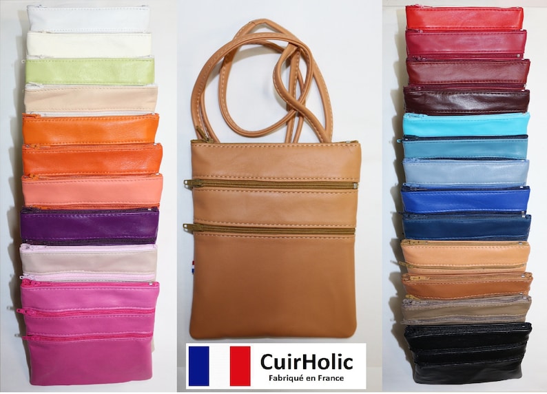 Pochette Bandoulière en Cuir d'Agneau Véritable Zoé XS image 1