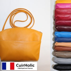 Bolso de hombro de piel de cordero auténtica