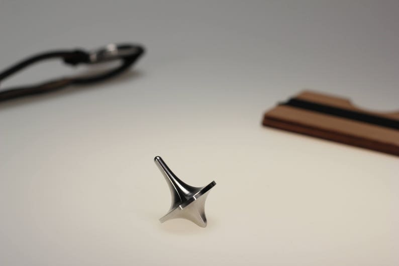 The Spin Stainless Steel Spinning Top // fidget // Stress Management // Gyro image 3