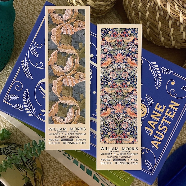 William Morris Bookmark | Bookish Gift | Strawberry Thief | Librarian Gift