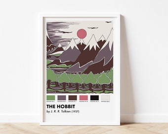 The Hobbit Inspired Art Print | Pantone Colour Palette | Color Swatch Poster | Classics Print | Literary Library Poster | Lord of the Rings