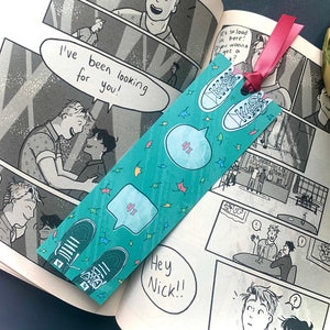 Nick and Charlie Pastel Leaves Bookmark | LGBT BookTok "Boy Meets Boy" Bookmark