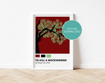 DIGITAL PRINT | To Kill A Mockingbird Art Print | Pantone Colour Palette | Color Swatch Poster | Literary Library Digital Print