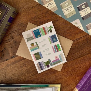 amante de livro cartão comemorativo | Texto personalizado personalizado | Cartão de aniversário | Cartão escriturístico | Grande Gatsby, Alice no País das Maravilhas, O Morro dos Ventos Uivantes