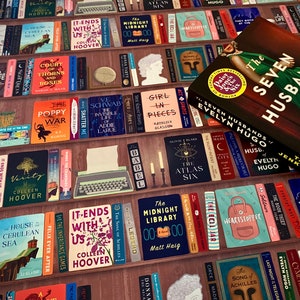 Modern Books Wrapping Paper | Bookish Gift Wrap | 660mm x 480mm | BookTok - ACOTAR, Colleen Hoover, Song of Achilles and more! image 3