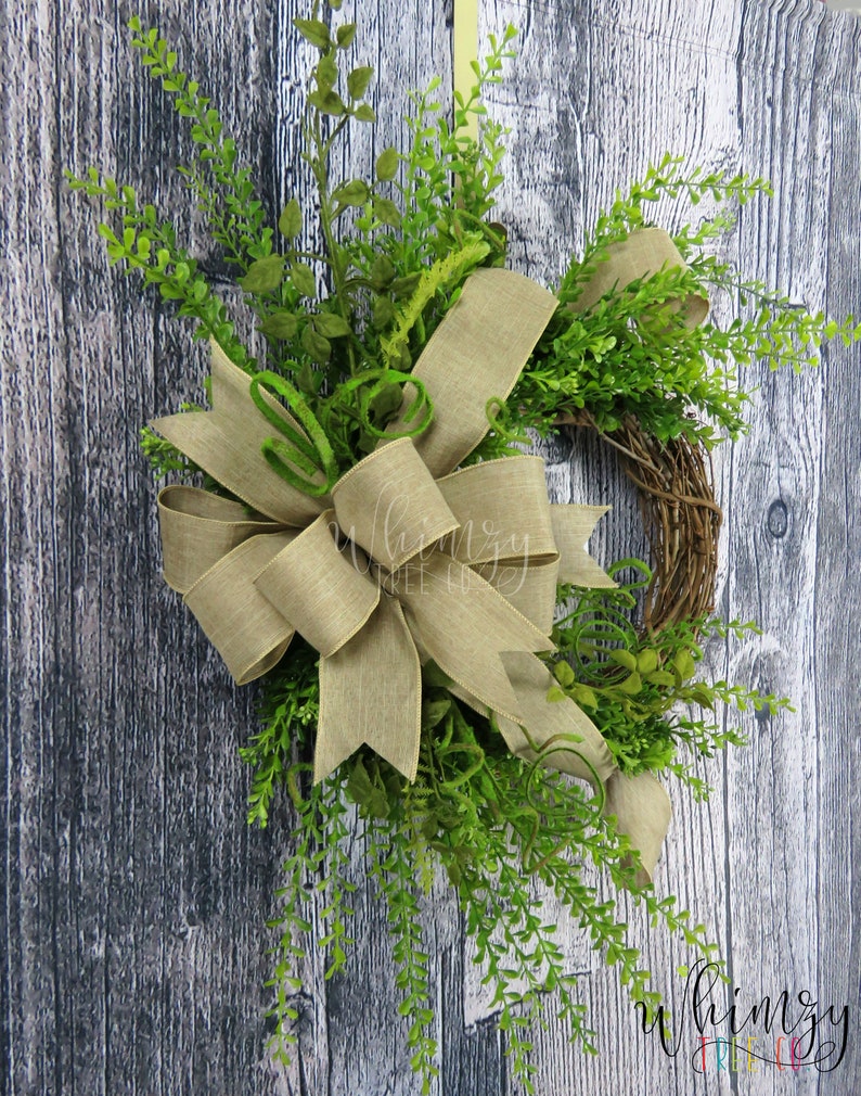 Wreath for Front Doorspring Wreathfarmhouse Wreathgreenery Wreath