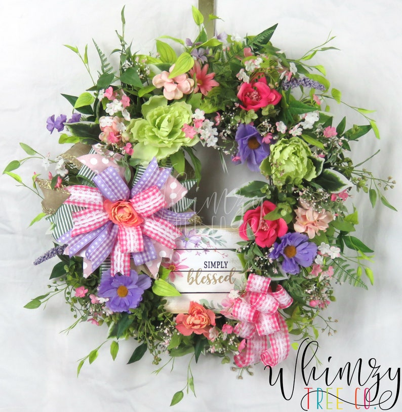 Wreath For Front Door Wreaths Spring Year Round Image 0
