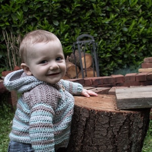 Crochet Hoodie Pattern Crochet Baby Sweater The Augustine Hoodie/ Hooded Cardigan Crochet Pattern PDF