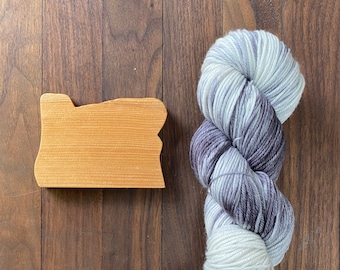 Mt Hood: Hand Dyed Yarn Hank,  Fingering Weight and DK weight yarn, yarn skeins for crochet and knitting,sock yarn, rainbow yarn