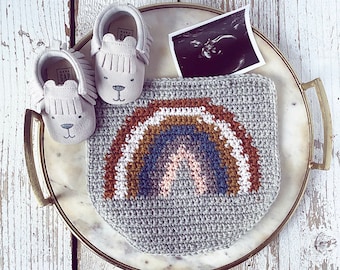 Crochet Pattern: Rainbow Baby Wall Hanging Crochet Pattern PDF Crochet Home Decor DIY