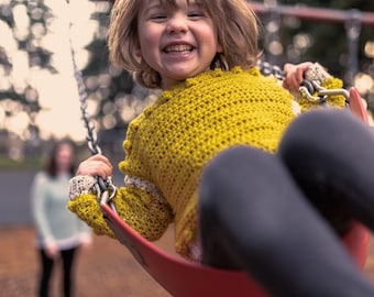 Crochet Sweater for Kids, Kid’s Crochet Pullover The Mini Moffat Pullover Crochet Pattern Cute Kids Sweater