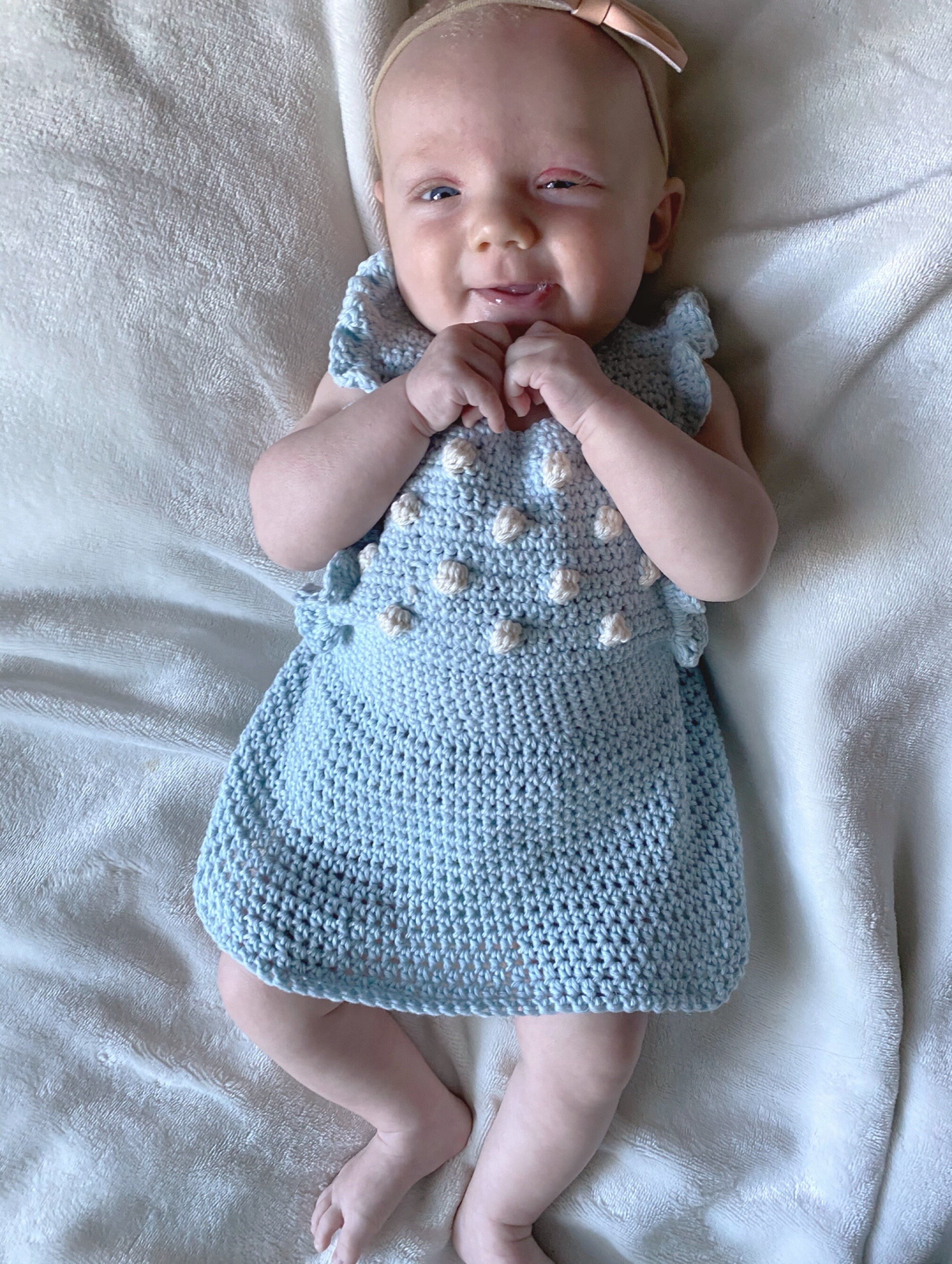 30 Crochet Patterns for Babies and Kids That Are Too Cute to Miss 25 Bobble Pinafore Dress for Babies and Kids