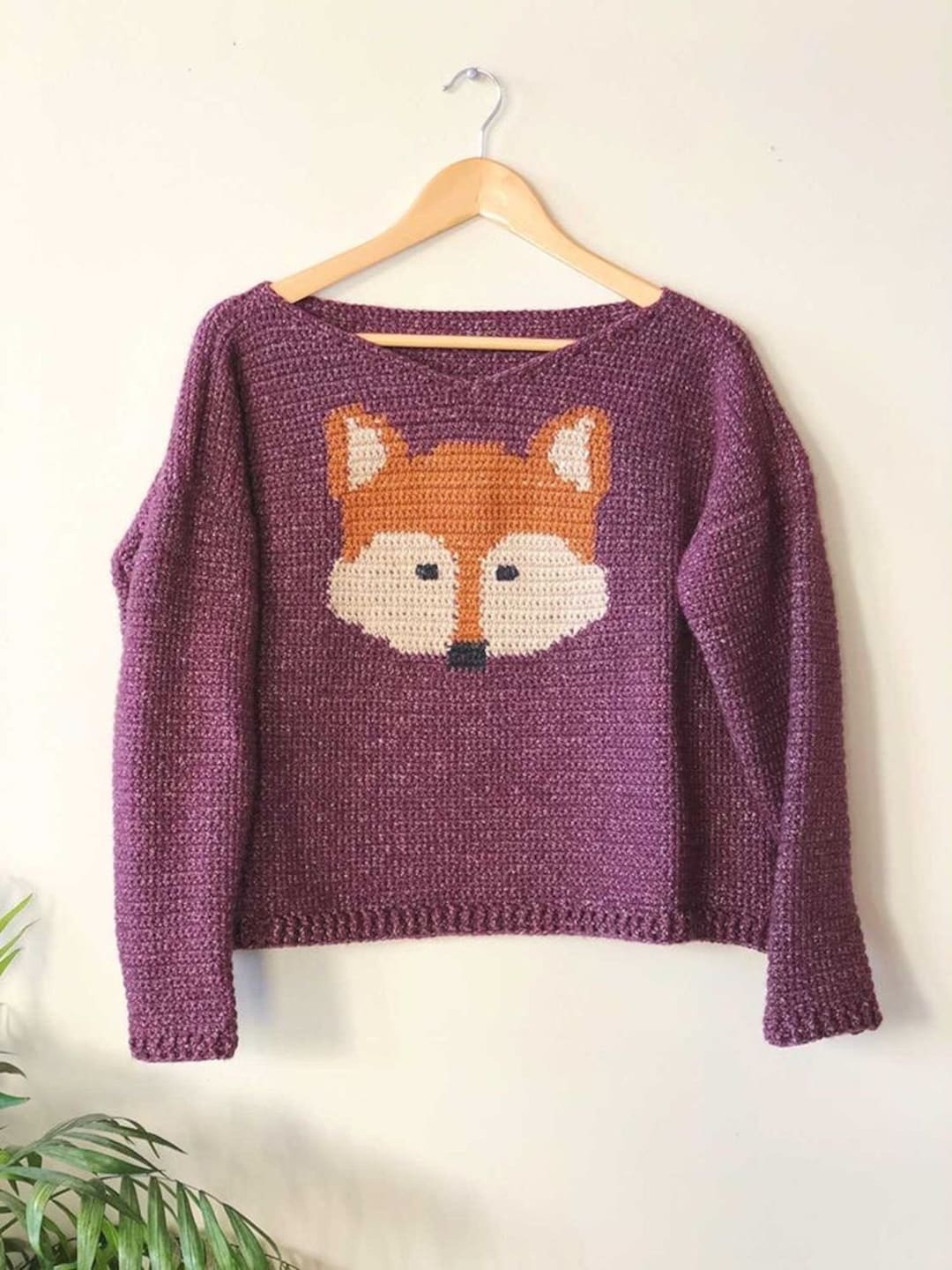Crochet Sweater Pattern the Woodland Fox Animal Tapestry Crochet