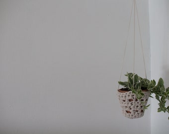 Crochet Plant Basket, Hanging Crochet Plant Basket Denise's Plant Hanger Crochet / Macrame Pattern PDF