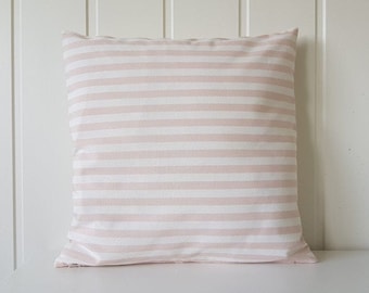 40x40 cm/ 15,7x15,7 inch striped pale pink/ white pillow cover, for decorative pillow