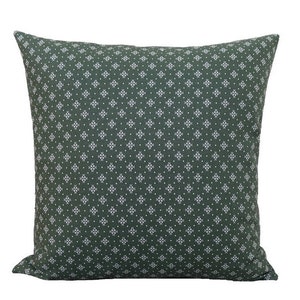 40x40 cm/ 15,7x15,7 inch green/ white minimal pattern pillow-cover, cotton