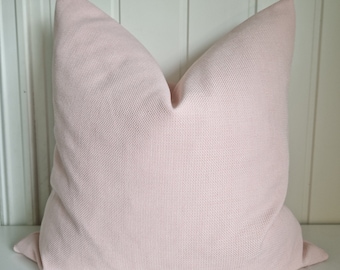 Funda de almohada rosa pálido de 50x50 cm/ 19,7x19,7 pulgadas, tela decorativa, para almohada decorativa