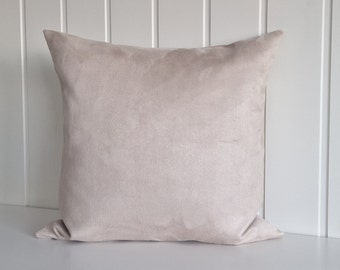 50x50 cm/ 19,7x19,7 micro suede beige pillow cover - sand faux suede pillow case, throw pillow, decorative pillow