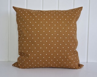 Mustard yellow with whire dots pillow cover, 50x50 cm/ 19,7x19,7 inch, for decoravive pillow/ throw pillow