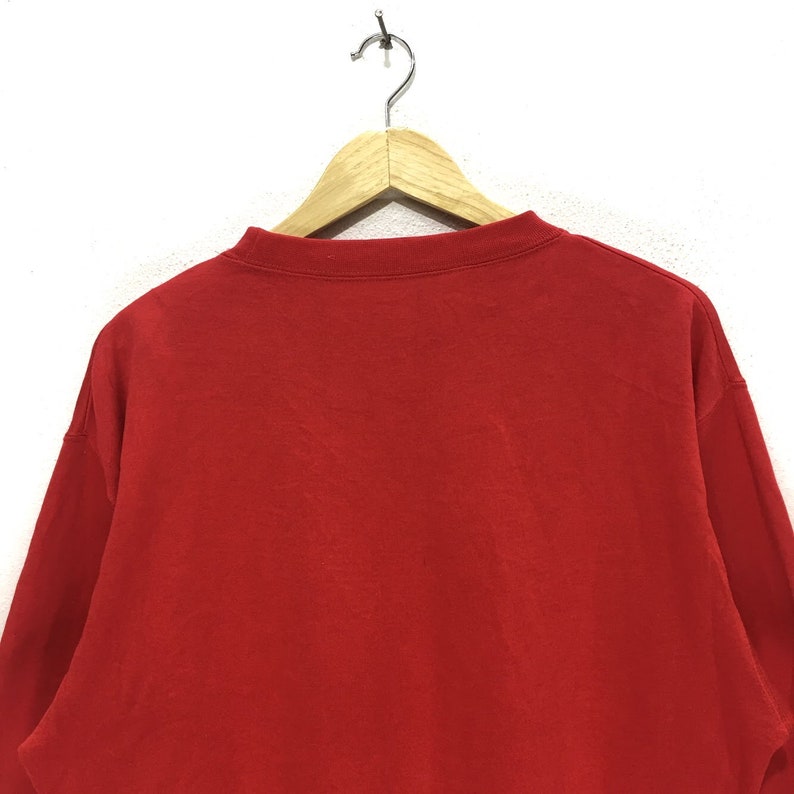 Vintage WORLD BEAR Red Crewneck Sweatshirt Sweater Jumper Polo Bear Basketball