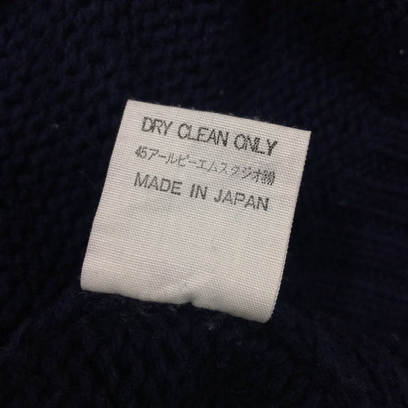 Vintage 45RPM Japan Knit Blue Sweatshirt Jumper Pullover Japanese Denim 45 RPM