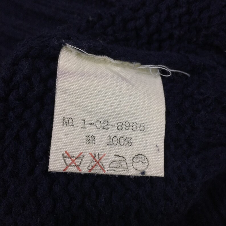 Vintage 45RPM Japan Knit Blue Sweatshirt Jumper Pullover Japanese Denim 45 RPM