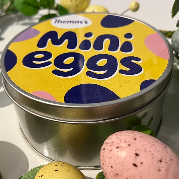 Easter personalised gift tin - mini eggs - easter tin - Easter basket