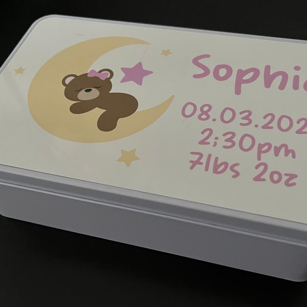 baby memory box - new baby gift - personalised baby keepsake