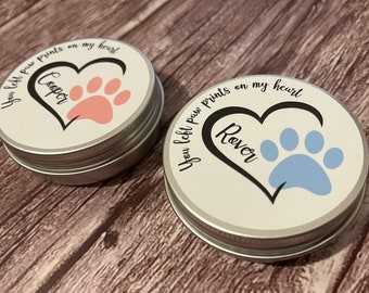 Personalised Pet fur pet hair memorial keepsake tin dog memorial cat memorial horse keepsake